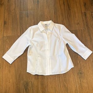 NWOT Anne Klein Non-Iron White Button-up Shirt